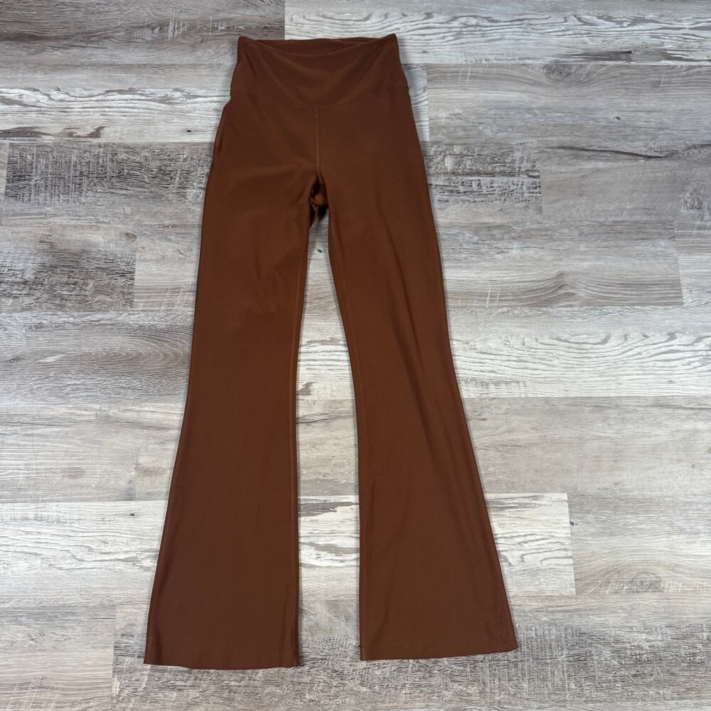 Lululemon Groove High Rise Flared Yoga Pants Brown Nulu Women's 4 30"